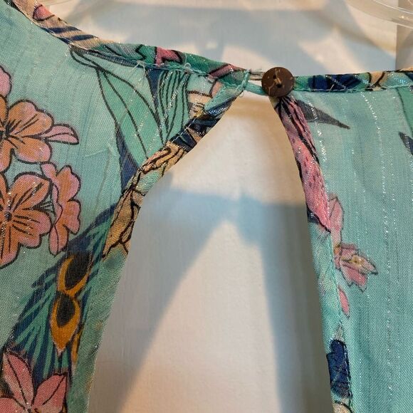 Anthropology Raga size Medium Floral Bohemian Cutout Back Floral Dress. - Picture 8 of 11